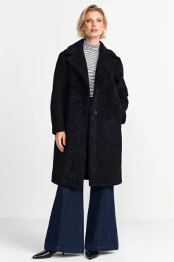 Rich & Royal Teddy-Mantel Mit Reverskragen<Damen Felljacken|Mäntel