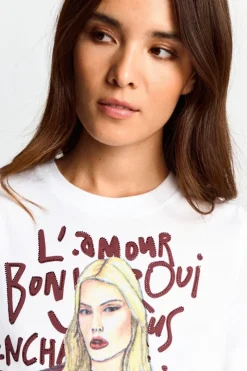 Rich & Royal T-Shirt Mit Fashion-Illustration<Damen T-Shirts