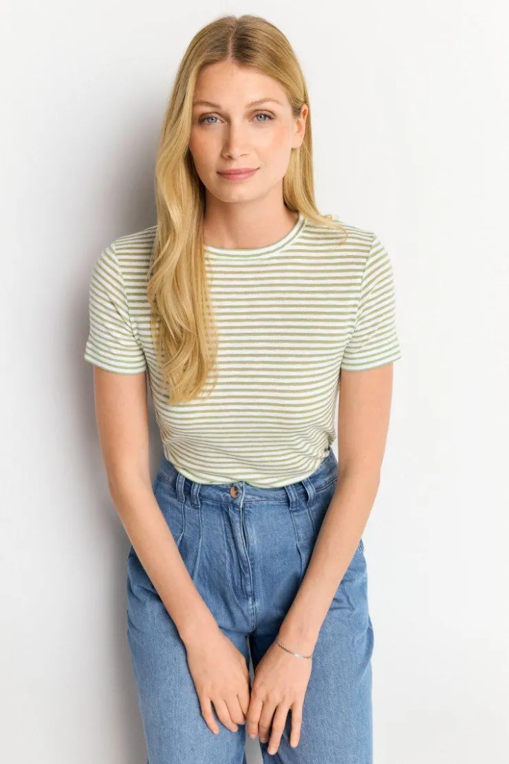 Rich & Royal T-Shirt Mit Metallfäden<Damen T-Shirts