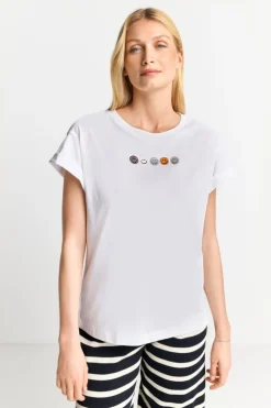 Rich & Royal T-Shirt Mit Strass-Applikationen<Damen T-Shirts
