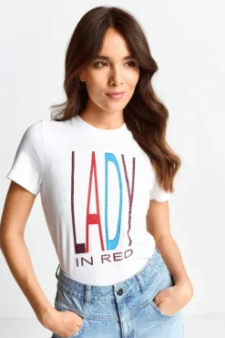 Rich & Royal T-Shirt Mit Strass-Schriftzug<Damen T-Shirts