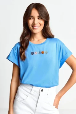 Rich & Royal T-Shirt Mit Strass-Smileys<Damen T-Shirts