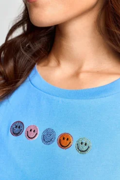 Rich & Royal T-Shirt Mit Strass-Smileys<Damen T-Shirts