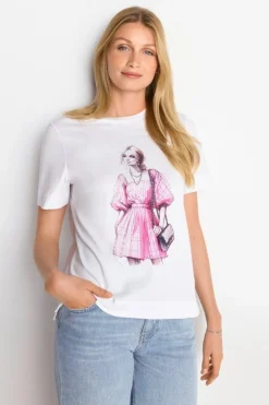 Rich & Royal T-Shirt Mit Strassverzierung<Damen T-Shirts