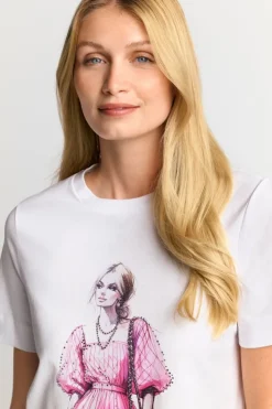 Rich & Royal T-Shirt Mit Strassverzierung<Damen T-Shirts