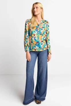 Rich & Royal V-Neck-Bluse Mit Knöpfen<Damen Casual Blusen