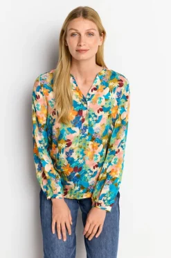 Rich & Royal V-Neck-Bluse Mit Knöpfen<Damen Casual Blusen