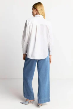 Rich & Royal Weiße Bluse Mit Bindekragen<Damen Casual Blusen|Business Blusen