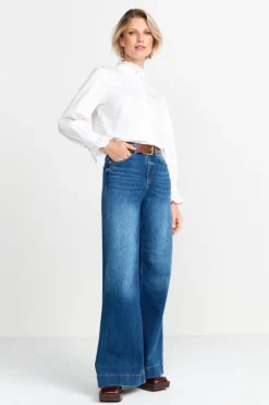 Rich & Royal Weiße Bluse Mit Rüschenkragen<Damen Business Blusen|Casual Blusen