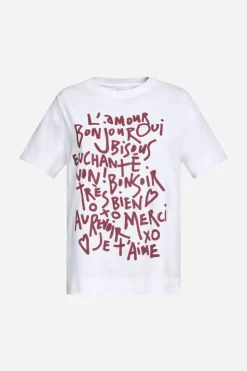 Rich & Royal Weißes T-Shirt Mit Statement-Print<Damen T-Shirts