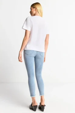 Rich & Royal Weißes T-Shirt Mit Statement-Print<Damen T-Shirts