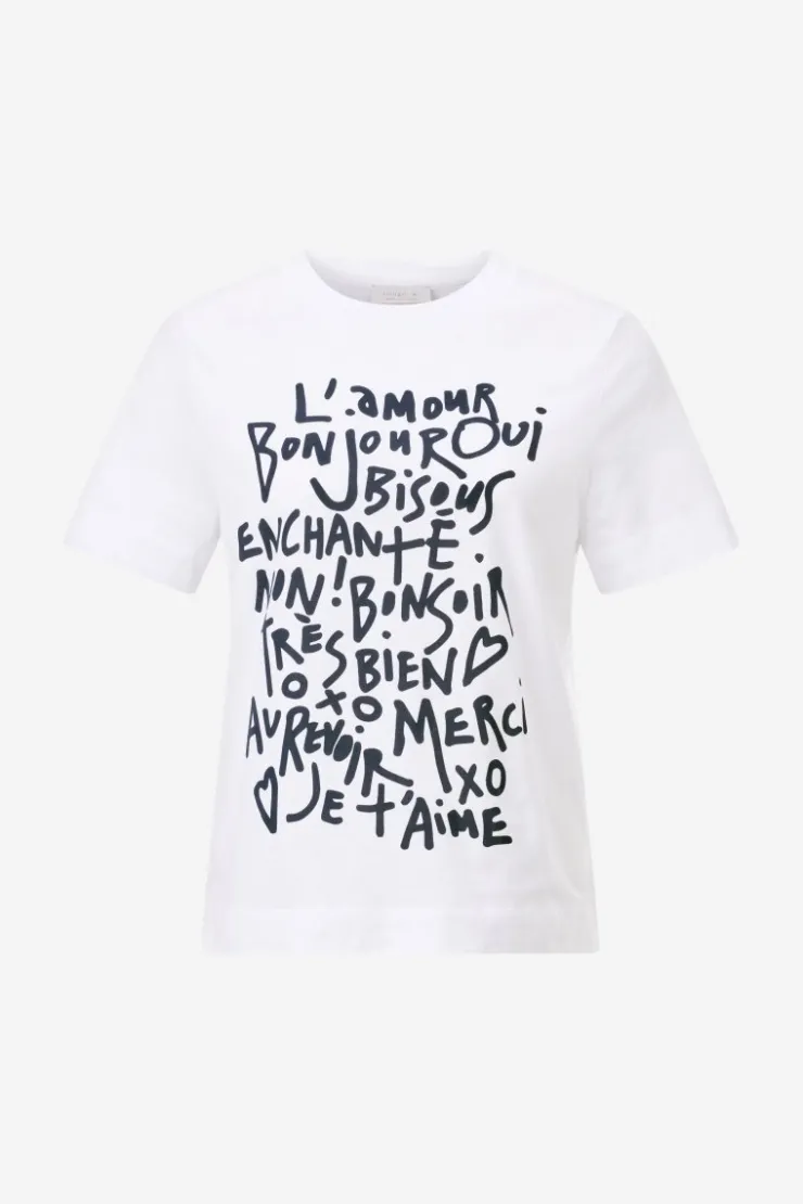 Rich & Royal Weißes T-Shirt Mit Statement-Print<Damen T-Shirts