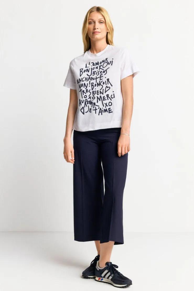 Rich & Royal Weißes T-Shirt Mit Statement-Print<Damen T-Shirts